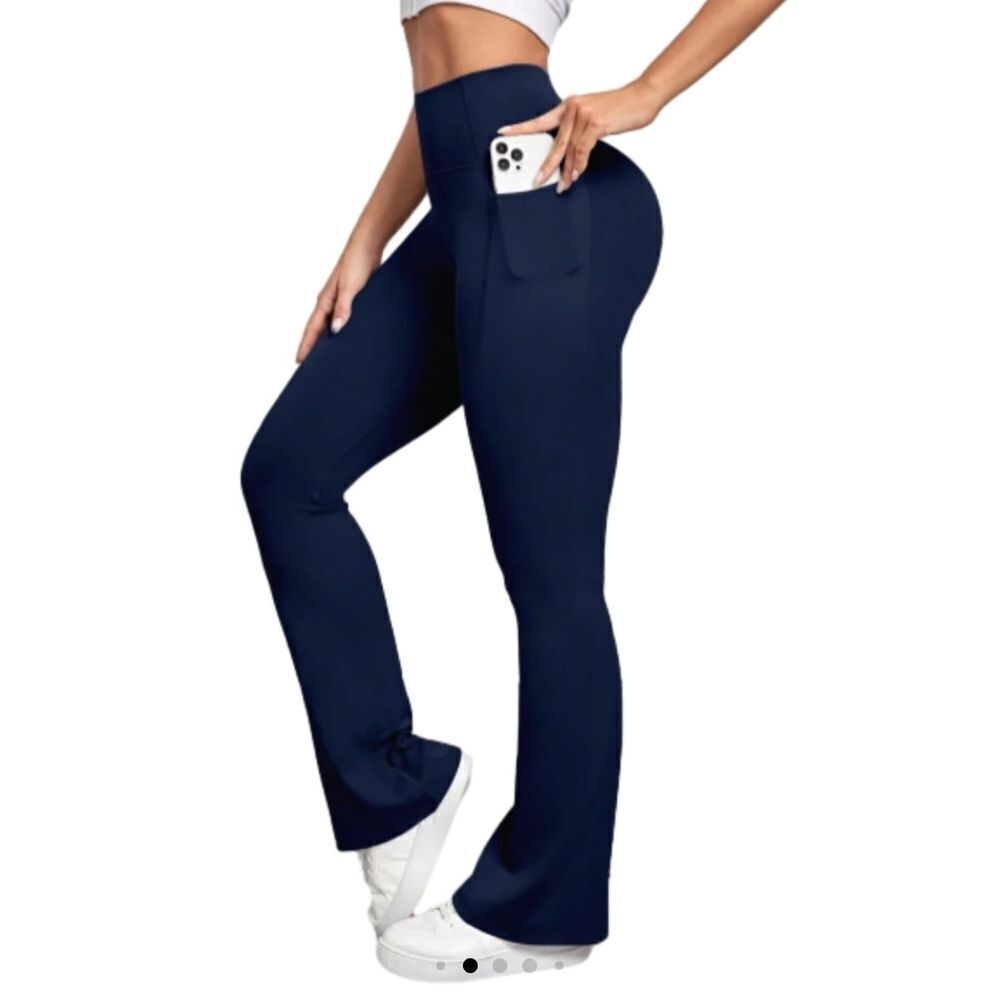 Women's Navy Flare Leggings